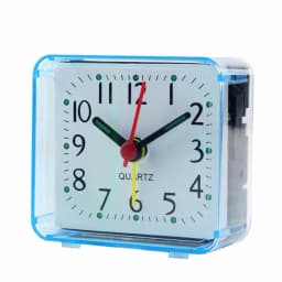 Bedside Small Alarm Clock Quartz Battery Square Candy Color Student Bedroom Alarm Clock Wake Up With Beeping Sound