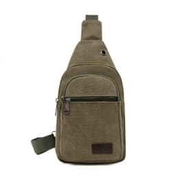 New Canvas Men Chest Bag Large Capacity Chest Pack Casual Sling Bag Sports Male Shoulder Bag Outdoor Crossbody Bag