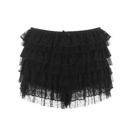Women's Elegant Sexy Lace Shorts, Ruffled Layered Elastic Waist Lace Short Pants Bloomers Streetwear