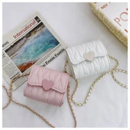 Lovely Heart Baby Girls Mini Shoulder Bags Kids Coin Purse Accessories Handbags Children's Square Messenger Bag