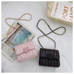 Lovely Heart Baby Girls Mini Shoulder Bags Kids Coin Purse Accessories Handbags Children's Square Messenger Bag