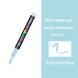 16 Colors Straight liquid Acrylic Paint Pen for Rock Painting Stone Ceramic Glass Tire Fabric Brush Tip White Marker Gold Silver