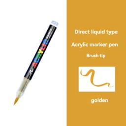 16 Colors Straight liquid Acrylic Paint Pen for Rock Painting Stone Ceramic Glass Tire Fabric Brush Tip White Marker Gold Silver