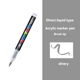 16 Colors Straight liquid Acrylic Paint Pen for Rock Painting Stone Ceramic Glass Tire Fabric Brush Tip White Marker Gold Silver