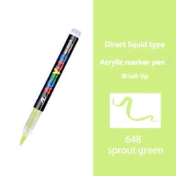 16 Colors Straight liquid Acrylic Paint Pen for Rock Painting Stone Ceramic Glass Tire Fabric Brush Tip White Marker Gold Silver