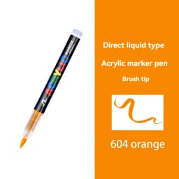 16 Colors Straight liquid Acrylic Paint Pen for Rock Painting Stone Ceramic Glass Tire Fabric Brush Tip White Marker Gold Silver