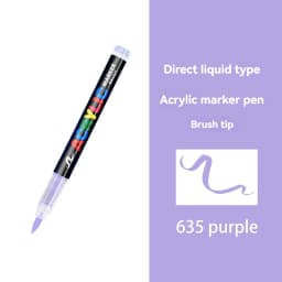 16 Colors Straight liquid Acrylic Paint Pen for Rock Painting Stone Ceramic Glass Tire Fabric Brush Tip White Marker Gold Silver