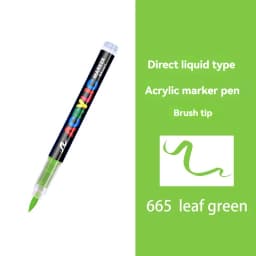 16 Colors Straight liquid Acrylic Paint Pen for Rock Painting Stone Ceramic Glass Tire Fabric Brush Tip White Marker Gold Silver