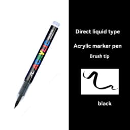 16 Colors Straight liquid Acrylic Paint Pen for Rock Painting Stone Ceramic Glass Tire Fabric Brush Tip White Marker Gold Silver