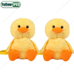 1-10PCS Small Yellow Duck Plush Bag 2024 New Cute Shoulder Bag Teenage Girls Traveling Backpack Hundreds of Animal Cartoon Bag