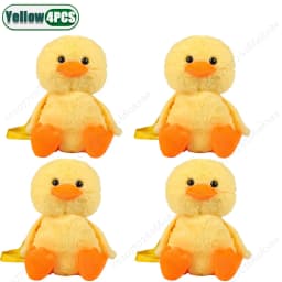 1-10PCS Small Yellow Duck Plush Bag 2024 New Cute Shoulder Bag Teenage Girls Traveling Backpack Hundreds of Animal Cartoon Bag