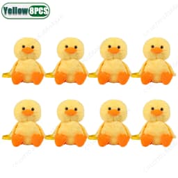 1-10PCS Small Yellow Duck Plush Bag 2024 New Cute Shoulder Bag Teenage Girls Traveling Backpack Hundreds of Animal Cartoon Bag