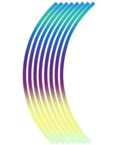 Motorcycle Car Tire Decals Trim Strips Universal Reflective Bike Wheel Sticker Waterproof Motorcycle Wheel Rim Tape 17"18"19