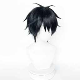 Monkey D. Luffy Cosplay Wig High Quality Anime Short Black Heat Resistant Synthetic Hair Party Hallowen Wigs