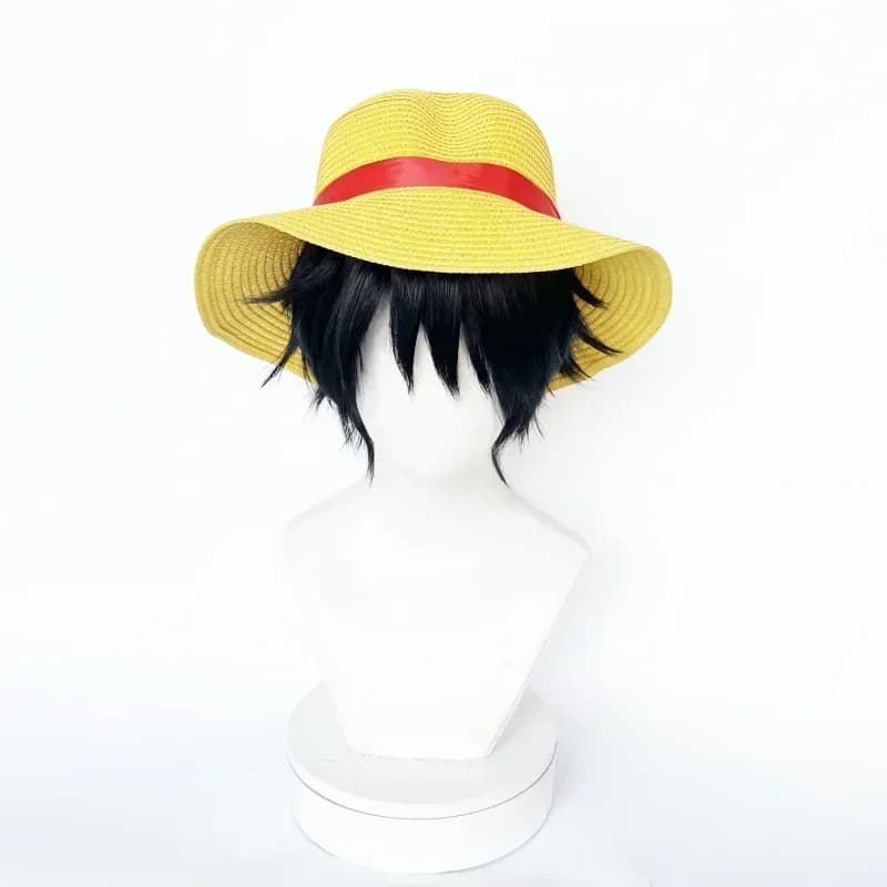 Monkey D. Luffy Cosplay Wig High Quality Anime Short Black Heat Resistant Synthetic Hair Party Hallowen Wigs