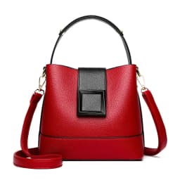 Women Leather Bucket Bag, Stylish Top Handle, Comfortable Shoulder Strap, Fashion-Forward Design Handbag Shoulder Crossbody Bags