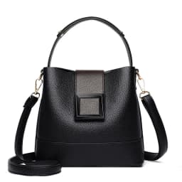 Women Leather Bucket Bag, Stylish Top Handle, Comfortable Shoulder Strap, Fashion-Forward Design Handbag Shoulder Crossbody Bags