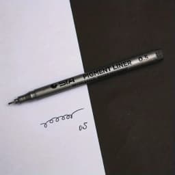 1pc Pigment Liner Pigma Micron Ink Marker Pen 0.05 0.1 0.2 0.3 0.4 0.5 0.6 Different Tip Black Fineliner Sketching Pens