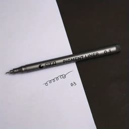 1pc Pigment Liner Pigma Micron Ink Marker Pen 0.05 0.1 0.2 0.3 0.4 0.5 0.6 Different Tip Black Fineliner Sketching Pens