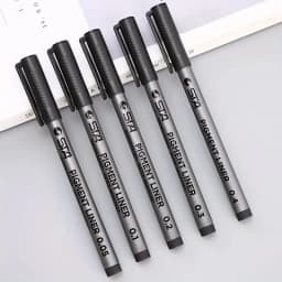 1pc Pigment Liner Pigma Micron Ink Marker Pen 0.05 0.1 0.2 0.3 0.4 0.5 0.6 Different Tip Black Fineliner Sketching Pens