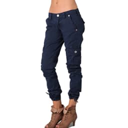 2024 Europe and the United States spring and autumn new cargo pants solid color stitching pocket zipper casual pants women