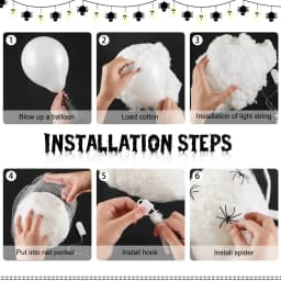 Halloween Decoration Hanging Light up Spider Egg Sacs Outdoor Decoration Glowing Spider Web Egg Indoor Lighted Gift for Party