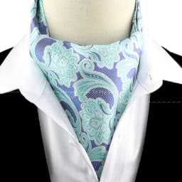 New Design Jacquard Paisley Cashew Cravat Formal Ascot Scrunch Self British Gentleman Scarf Polyester Tie Suit Accessories Gifts