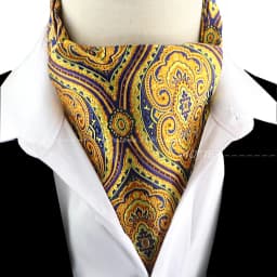 New Design Jacquard Paisley Cashew Cravat Formal Ascot Scrunch Self British Gentleman Scarf Polyester Tie Suit Accessories Gifts