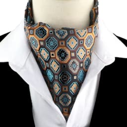 New Design Jacquard Paisley Cashew Cravat Formal Ascot Scrunch Self British Gentleman Scarf Polyester Tie Suit Accessories Gifts