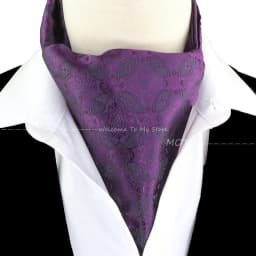 New Design Jacquard Paisley Cashew Cravat Formal Ascot Scrunch Self British Gentleman Scarf Polyester Tie Suit Accessories Gifts