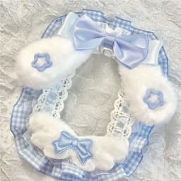 Kawaii Handmade Lace Photocard Holder Card Case for Students K-Pop Fans Photo Protective Cover Cute Rabbit Ear ID Badge Holder