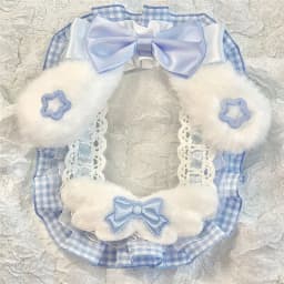 Kawaii Handmade Lace Photocard Holder Card Case for Students K-Pop Fans Photo Protective Cover Cute Rabbit Ear ID Badge Holder