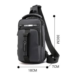 Men's Sling Crossbody Bag Anti-theft Chest Shoulder Messenger Backpack USB Port