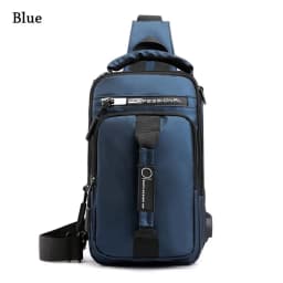 Men's Sling Crossbody Bag Anti-theft Chest Shoulder Messenger Backpack USB Port