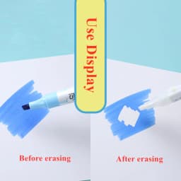 Set of 6 Colors Kawaii Erasable Highlighters Double Headed Note Taking Underlining 4mm Thick Markers Fluorescent Note Pens
