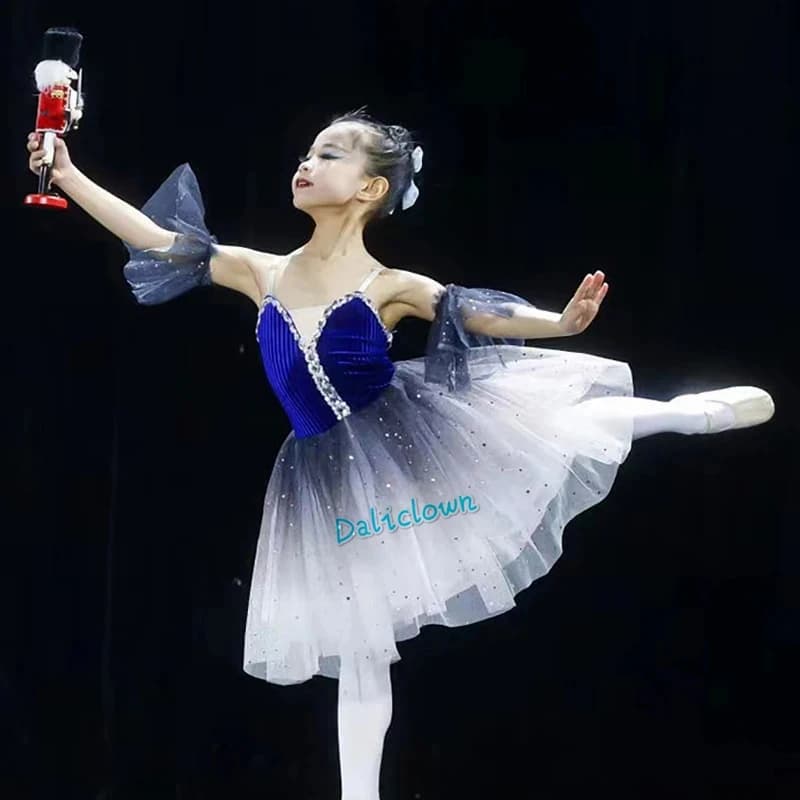 Child Long Ballet Dress Performance Clothing Girls Women Ballet Tutu Skirt Gymnastic Leotard Professional Belly Dance Costume