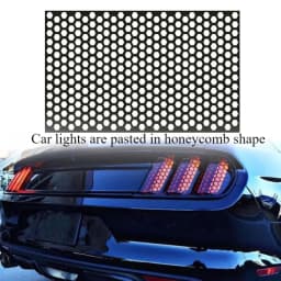 Car Rear Light DIY Decorative Sticker Hexagon Honeycomb Styling Tail Lamp Trim Protection Cover Black Universal Exterior Parts