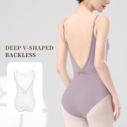Women Ballet Leotards Adjustable Strap Ballet Bodysuit Girls Adult Dance Camisole Resilient Gymnastics Leotards with Full Lining