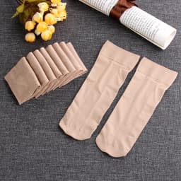 Solid-colored Ankle Socks Thick Short Stockings Wide Mouth Socks Autumn Winter Stockings Women's Clothing Apparel Accessories