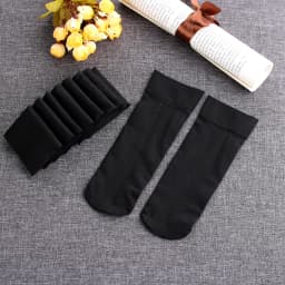 Solid-colored Ankle Socks Thick Short Stockings Wide Mouth Socks Autumn Winter Stockings Women's Clothing Apparel Accessories