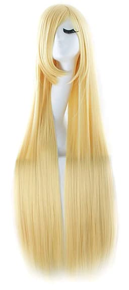 40" 100cm Long Straight Wig Anime Costume Wig Long Straight Cosplay Wig Party Heat Resistant Synthetic Hair Wigs