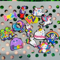 13pcs Cartoon Rainbow Bear Rabbit Shoe Charms DIY Shoes Decoration Sandal Accessories Buckle for Kids Party Gift