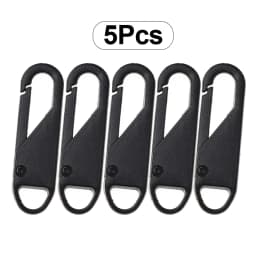 5pcs Universal Replacement Zipper Slider Metal Alloy Removal Zipper Puller Luggage Bag Zip Head DIY Craft Sewing Tool Repair Kit