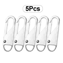 5pcs Universal Replacement Zipper Slider Metal Alloy Removal Zipper Puller Luggage Bag Zip Head DIY Craft Sewing Tool Repair Kit