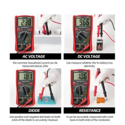 DM850 Professional Digital Multimeter 1999 Auto AC/DC Votage Tester Ohm Current Ammeter Test Probe Professional Detector Tool