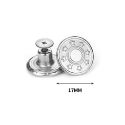 10Pcs Metal Jeans Buttons 17mm Replacement No-Sewing Screw Button Repair Kit Nailless Removable Jean Buckles Clothing Pants Pins