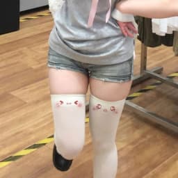 Lolita Japanese Kawaii Expression Thigh Socks Over Knee Thigh High Stockings Summer Long Socks JK Harajuku  Y2K Cosplay Socks