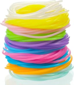 100 Pieces of Silicone Jelly Bracelets, Glowing 80s Hairbands, Multi-Color Rainbow Silicone Wristbands, Valentine's Day Bracelet