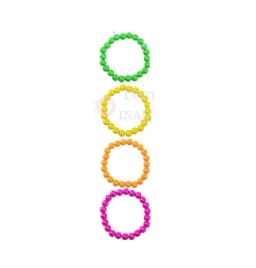 100 Pieces of Silicone Jelly Bracelets, Glowing 80s Hairbands, Multi-Color Rainbow Silicone Wristbands, Valentine's Day Bracelet
