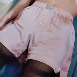 Women Summer Satin Silk Pajama Shorts Y2K Elastic Waist Button Boxer Shorts Loose Soft Solid Lounge Shorts